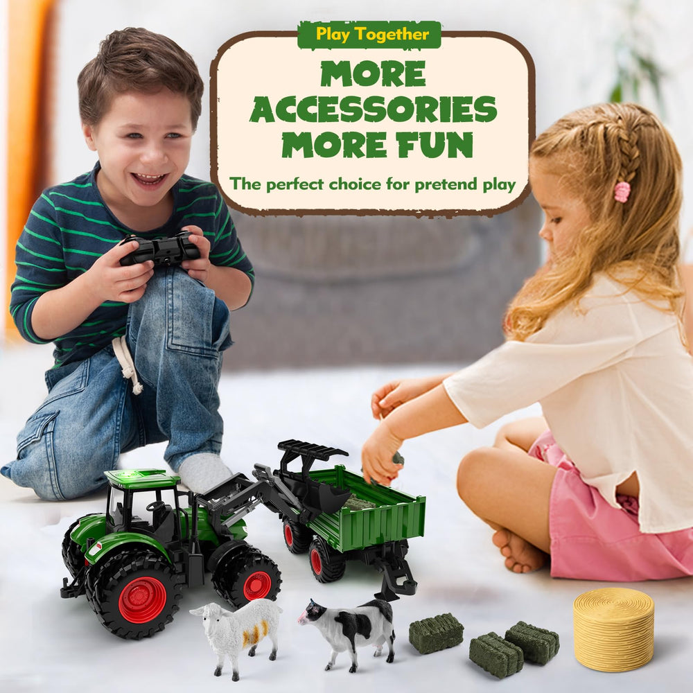 Uarzt remote control tractor dimensions 6.1in x 19in for compact display