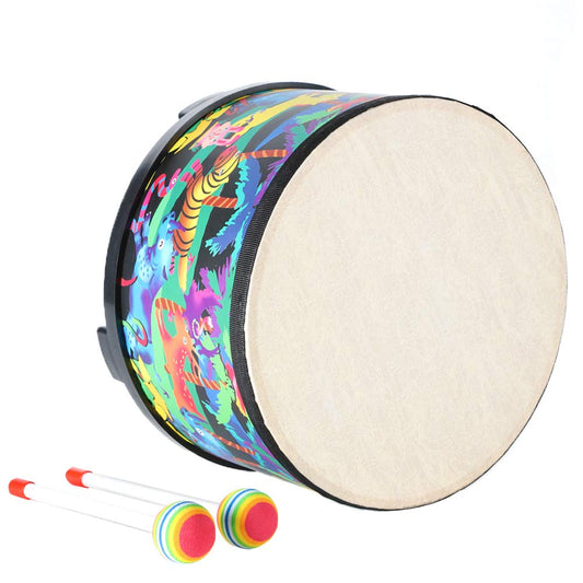 Ubblove Floor Tom Drum front view on table helps kids explore rhythm safely