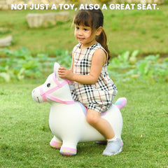 UBRAVOO inflatable pony material highlights durable PVC and safety.
