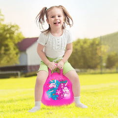 Indoor or outdoor fun with the U&C Planet pink hopper ball