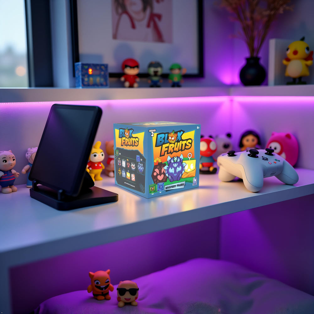 UCC Distributing Blox Fruits plush with DLC code, collectible gift for fans.