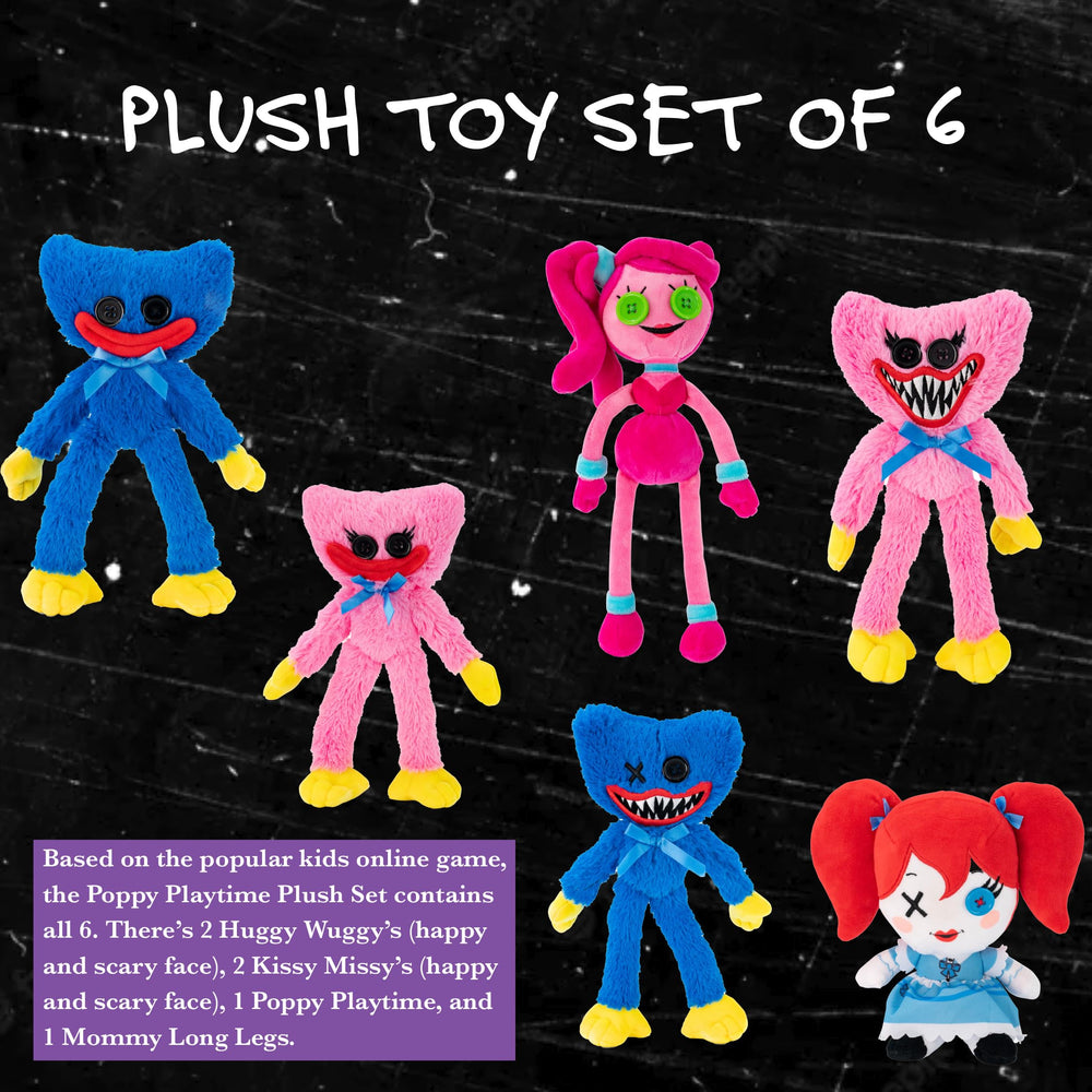 UCC Distributing Poppy Playtime Huggy Wuggy scary teeth plush for dramatic play.
