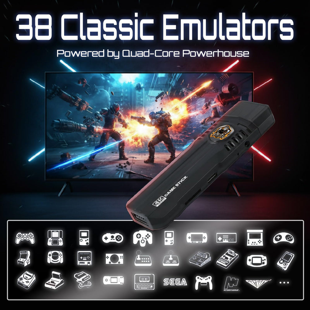 Uckqui two wireless controllers for shared two-player retro gaming fun