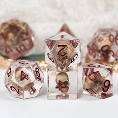 UDIXI Skull DND dice with pouch for easy transport between sessions.