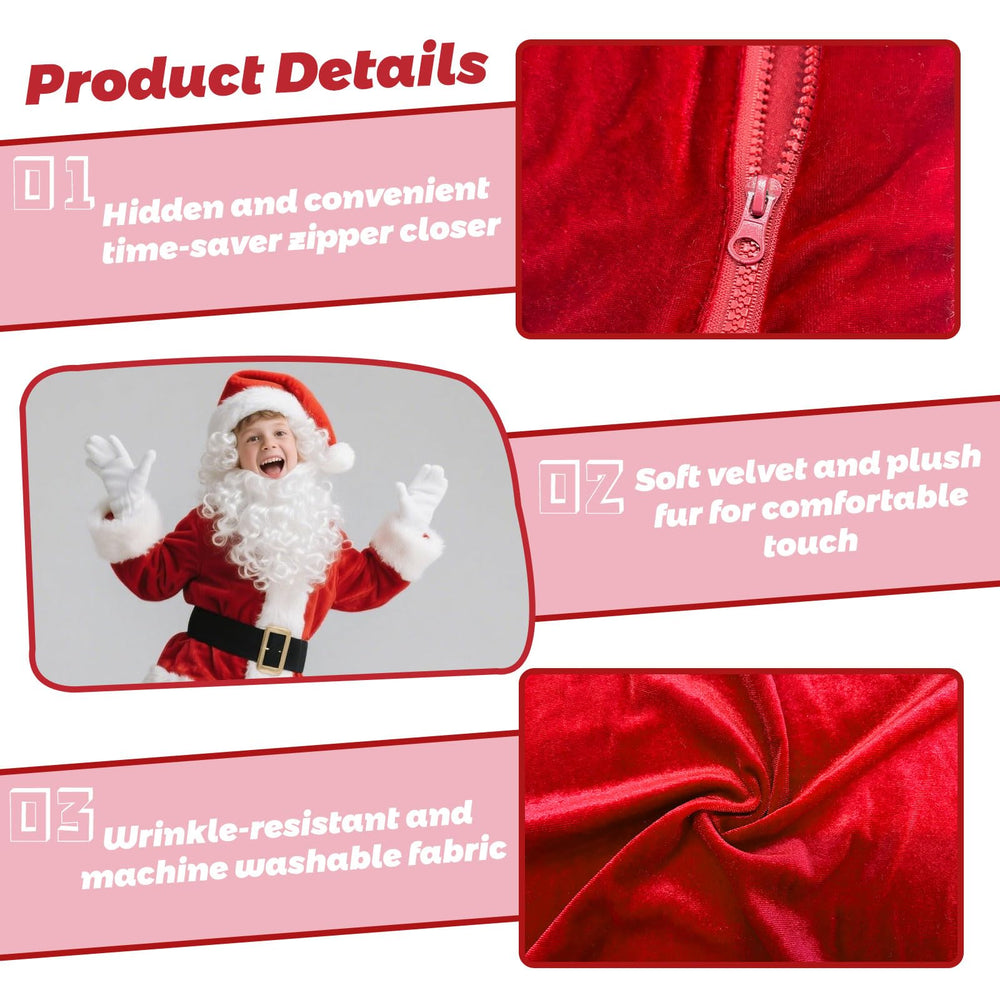 UDYR Santa costume hat adds authentic finish to party outfits.