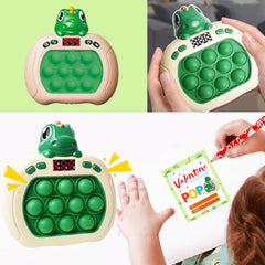 Ueghz pop-push handheld game offers quick, satisfying tactile feedback during play.