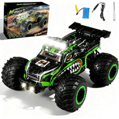 Ufilni Monster Truck with LED headlights lights the night for safe outdoor play