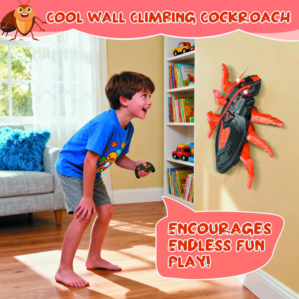 Ufilni Wall Crawler cockroach climbing a wall shows wall-climbing action