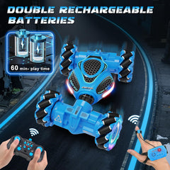 UFOLED Gesture Sensing RC Stunt Car 4WD with anti collision tires for versatile surfaces