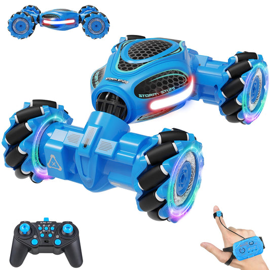 UFOLED Gesture Sensing RC Stunt Car front view with LED lights for dynamic play