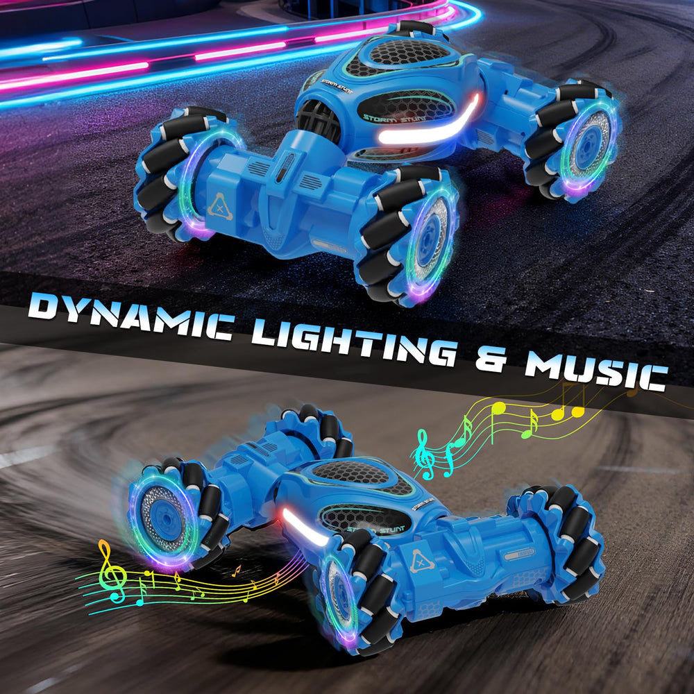 UFOLED Gesture Sensing RC Stunt Car rechargeable batteries offer extended playtime