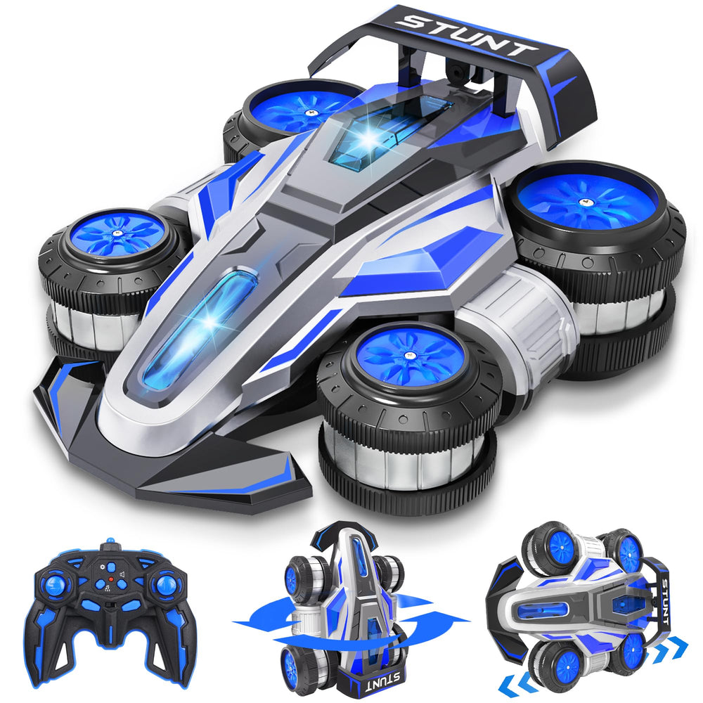 UFOLED high-speed RC car front view with vivid LEDs for immersive racing.