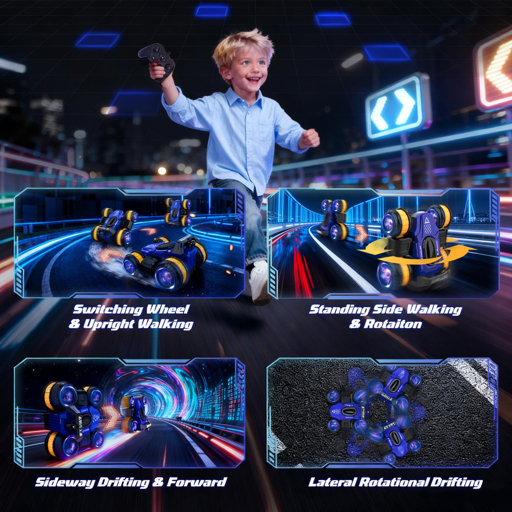 UFOLED RC car with dual 1200mAh batteries for longer play sessions