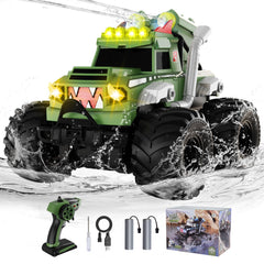 UFOLED RC monster truck front view with rugged build for all-terrain adventures.
