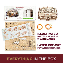 UGEARS Antique Box gift-ready packaging for puzzle lovers