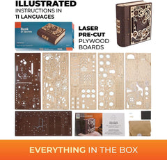 UGEARS Book of Secrets secret compartment stores small keepsakes securely.