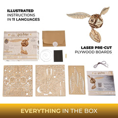 UGEARS Golden Snitch gift-ready packaging makes it a thoughtful present.