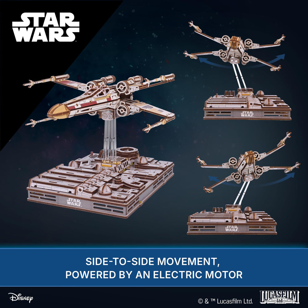 UGEARS Luke Skywalker X-Wing model kit box as a complete hobby package