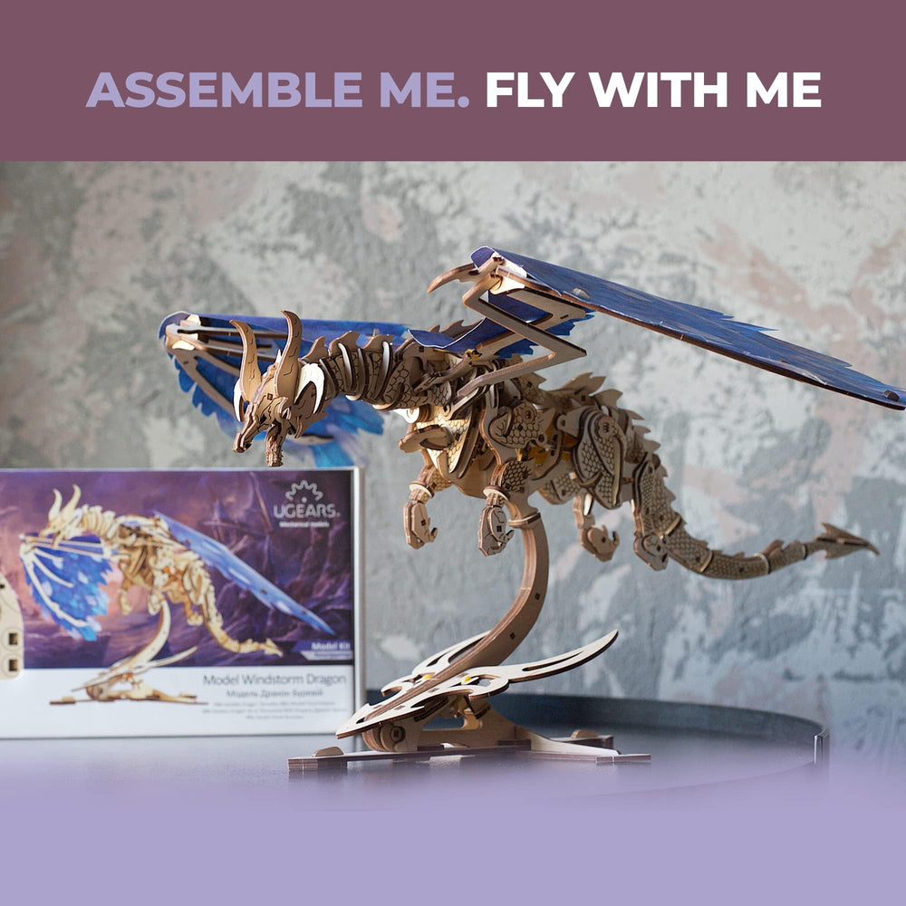 UGEARS Windstorm Dragon 320-piece kit challenges seasoned builders