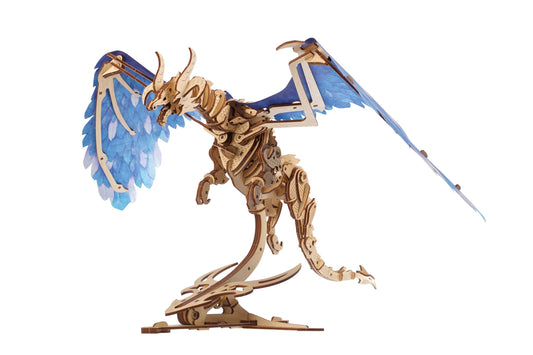 UGEARS Windstorm Dragon wings in motion for dynamic desk display