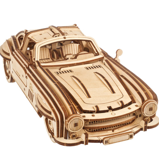 UGEARS Winged Sports Coupe hood lift reveals engine detail for display