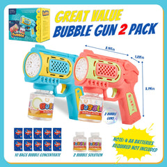 Outdoor play setup featuring the UGYWI bubble gun bundle