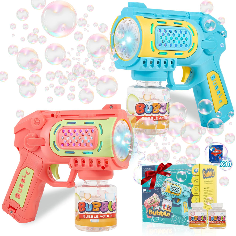 UGYWI bubble gun with muzzle lights for glowing outdoor fun
