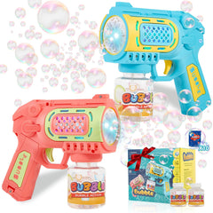UGYWI bubble gun with muzzle lights for glowing outdoor fun
