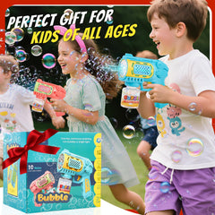 UGYWI bubble gun ready for energetic outdoor play and adventures