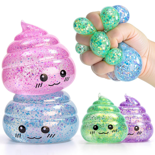 UGYWI poop prank squishy in blue for quick stress relief and playful fun.