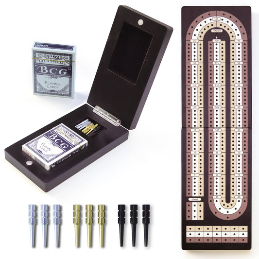 Uibyriy cribbage board three-track color-coded for clear scoring during play.