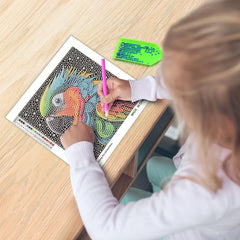 UiSdfuy Diamond Art Kit packaging showing four pattern designs for group play
