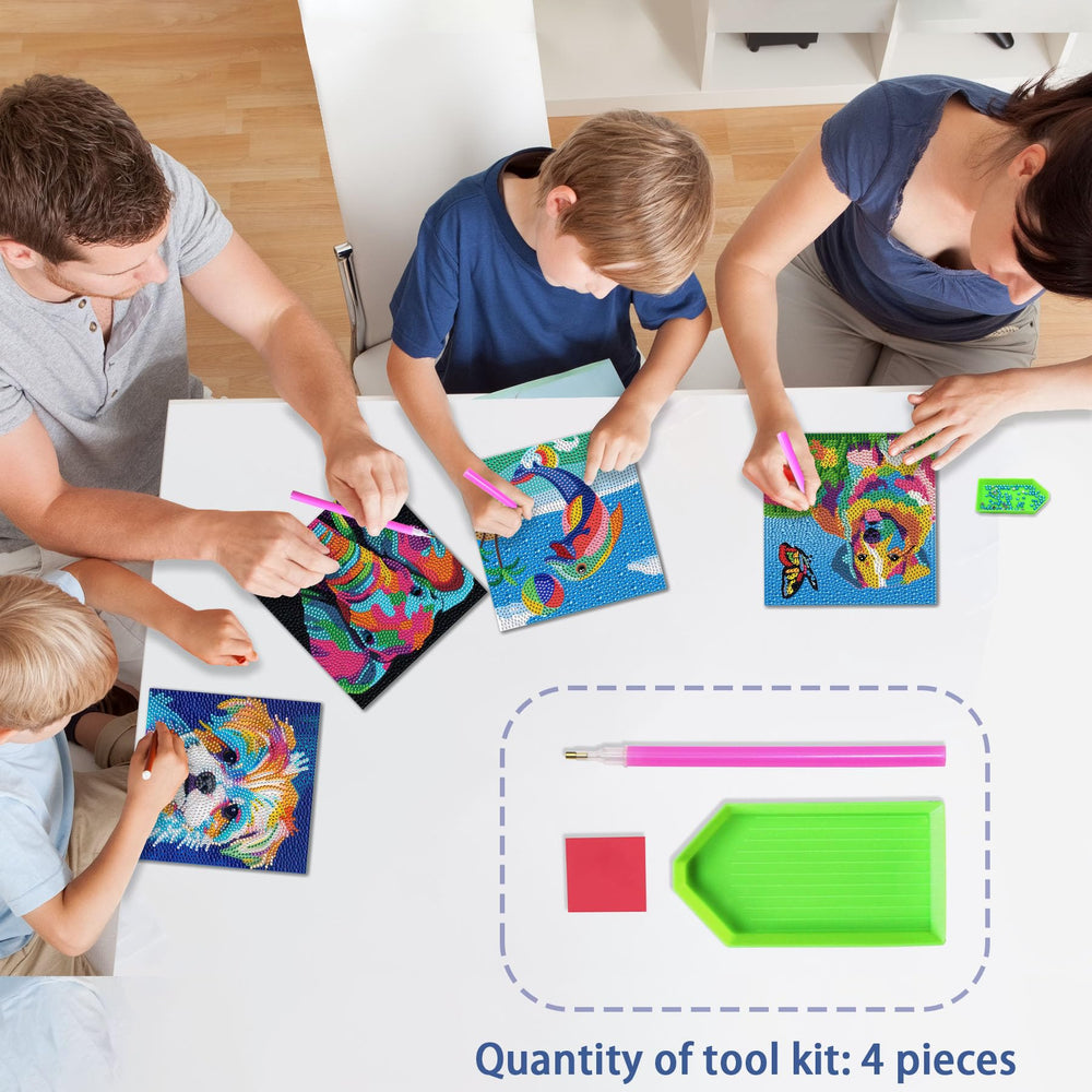 UiSdfuy kids' diamond art kit is easy to make for beginners