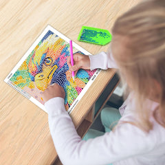 UiSdfuy diamond art kit contents simplify setup for kids crafts.