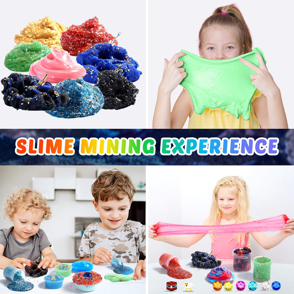 UIVIEHIR Mineral decorations crystal glitter add sparkle for unique slime designs.