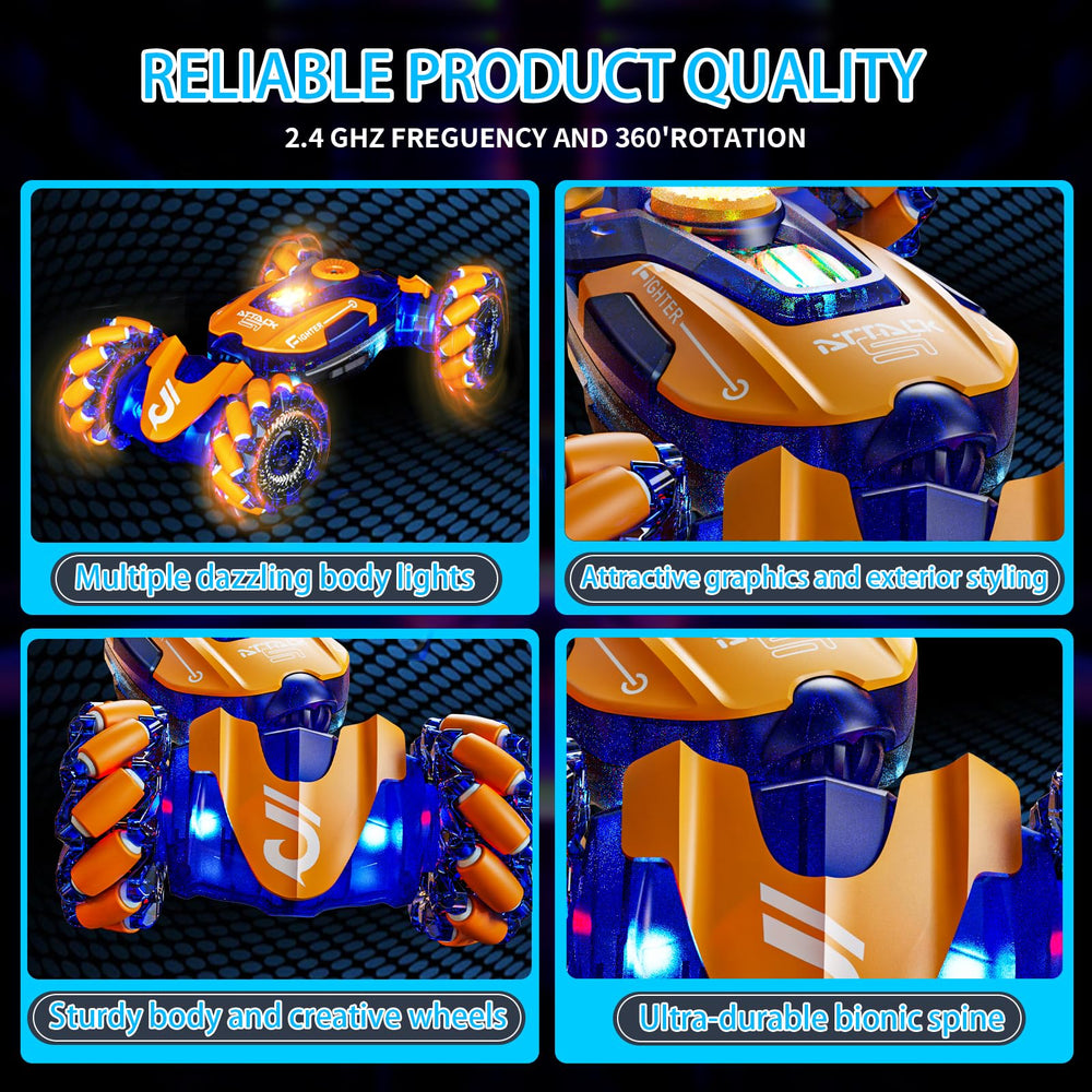 UJROQI 4WD all-terrain RC car with rugged tires for varied surfaces