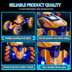 UJROQI 4WD all-terrain RC car with rugged tires for varied surfaces