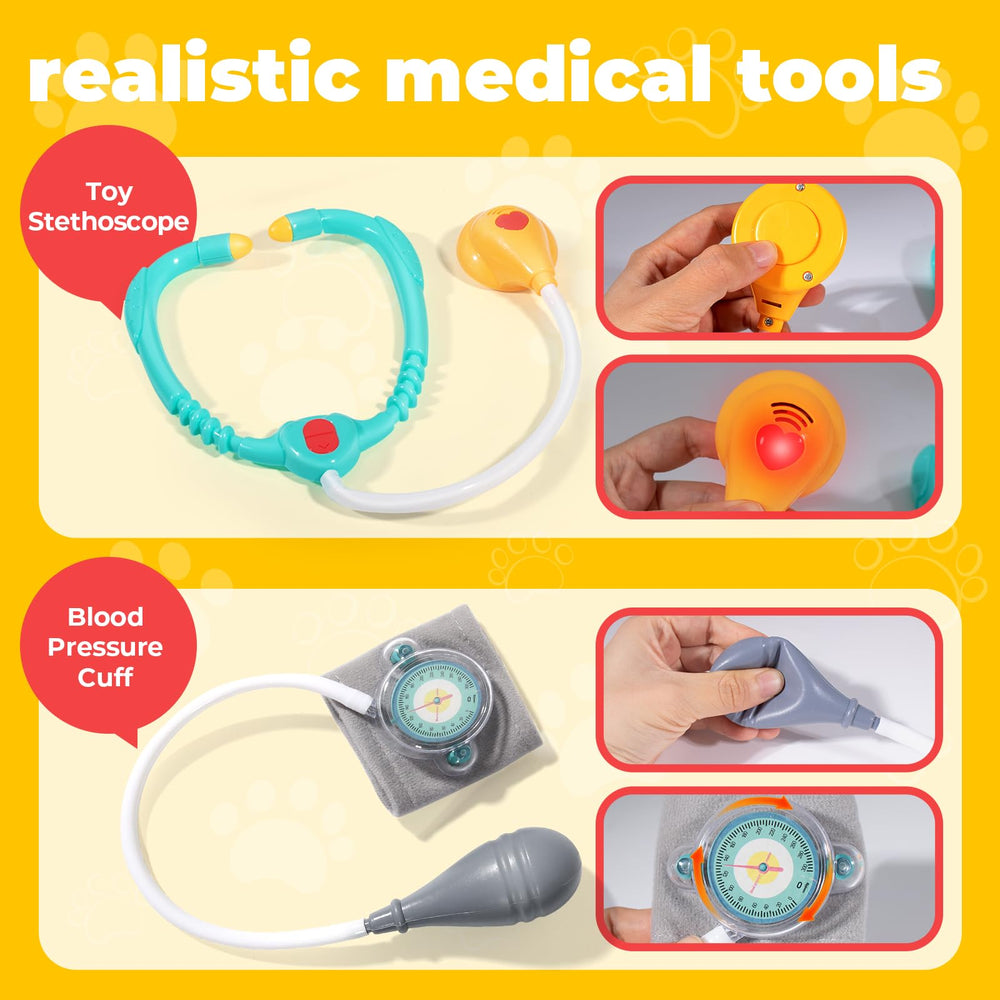 ULOVEME Doctor Kit flashlight adds visual cues during diagnostic pretend play