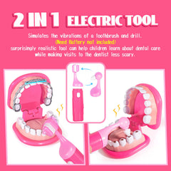 ULOVE ME Pink kit includes cavity stickers to simulate repairs