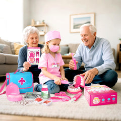 ULOVE ME Pink kit shows removable teeth for kids' dental role play
