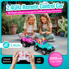 ULOVEME purple Jeep RC car 2.4GHz control avoids car-to-car interference