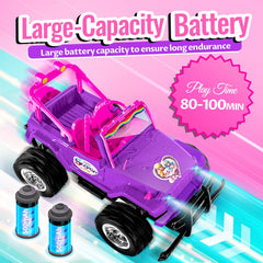 ULOVEME RC Car purple simple joystick controls for beginners and small hands.