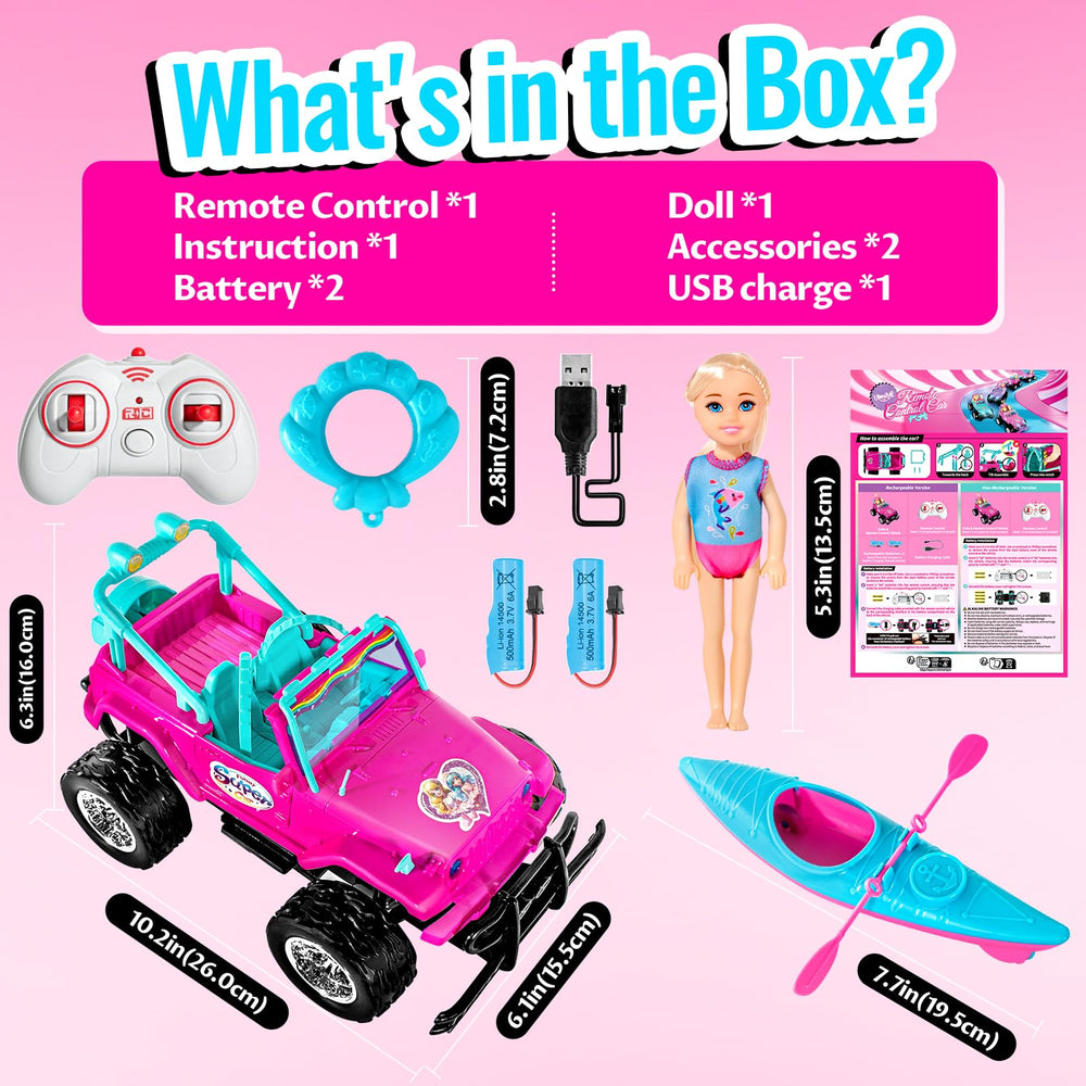 ULOVEME RC Cars hot pink exterior invites outdoor exploration