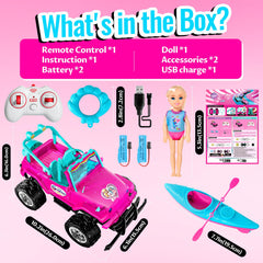ULOVEME RC Cars hot pink exterior invites outdoor exploration