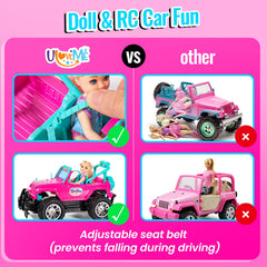 ULOVEME RC Cars pink easy joystick control supports beginner drivers