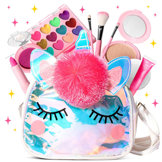 ULOVEME Umicorn makeup kit packaging highlights kid-friendly design and easy play