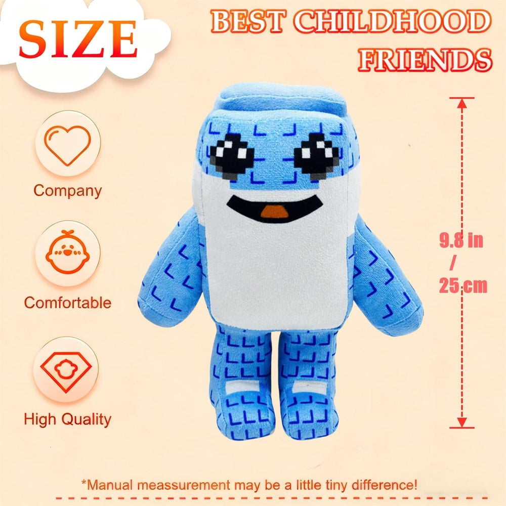 ULTHOOL Brainrot blue plush on display case, ready for collectors