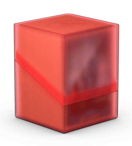 Modular interlock design of Ultimate Guard Boulder 100 deck case ruby for stacking