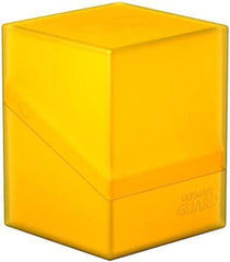 Ultimate Guard Boulder Solid 100+ red deck box with lid closed for privacy.