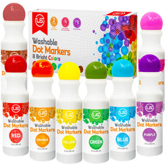 Ultimate Stationery dot markers 8 colors box for colorful toddler art sessions and easy cleanups.